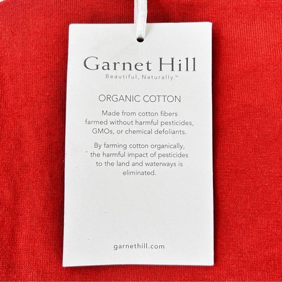 GARNET HILL Barteau Organic Cotton Dress Rust Red Boat Neck Pocket Size 00 NWT - Picture 7 of 14